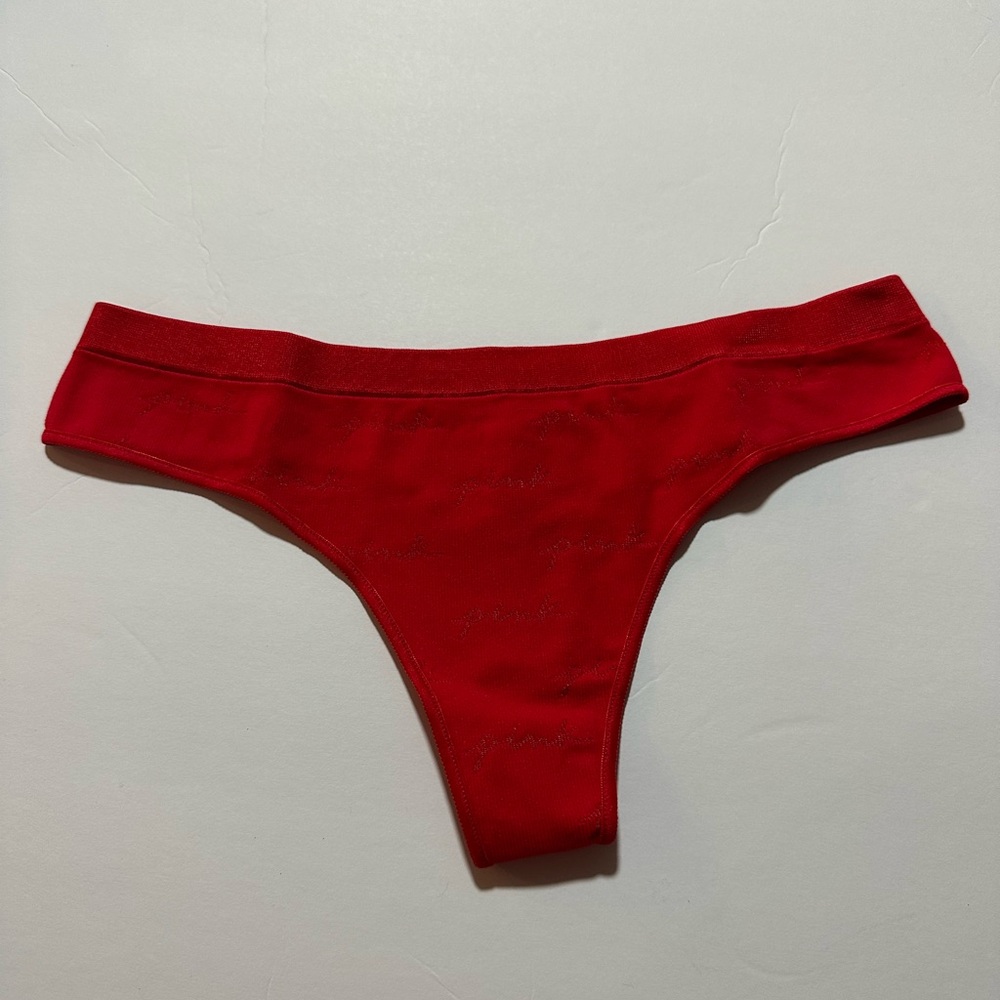 PINK Victoria’s Secret Red Thong Panty